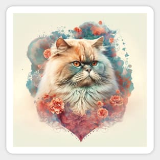 Bundle of love - Persian cat- Purr-fect valentine gift for the feline-loving pet lover Sticker